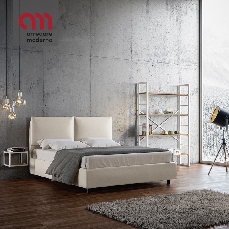 Ityhome Antea double bed with padded headboard - Arredare Moderno