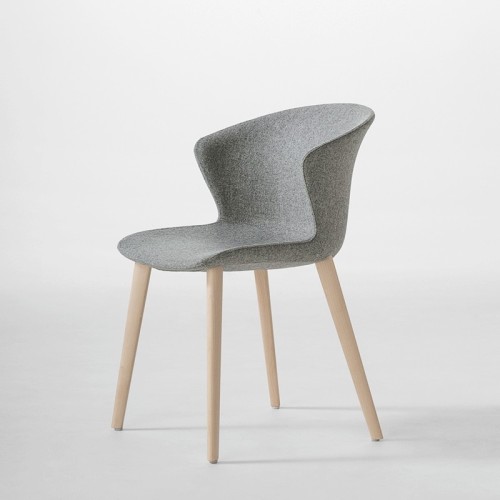 Kicca Plus Kastel upholstered wooden legs chair