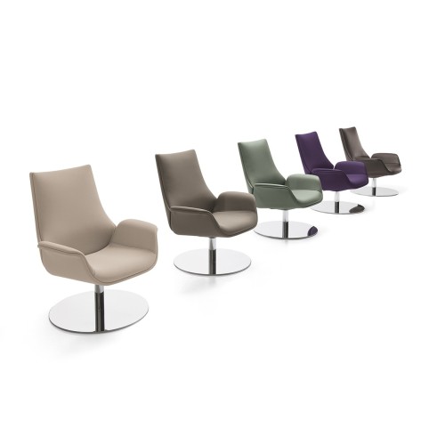 Kriteria Kastel waiting room armchair with round base