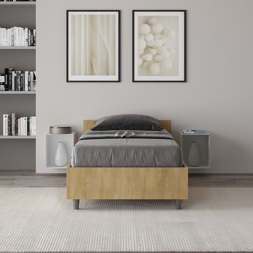 Ityhome single bed Nuamo low headboard - Arredare Moderno