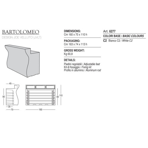 Bartolomeo Plust Bar Counter