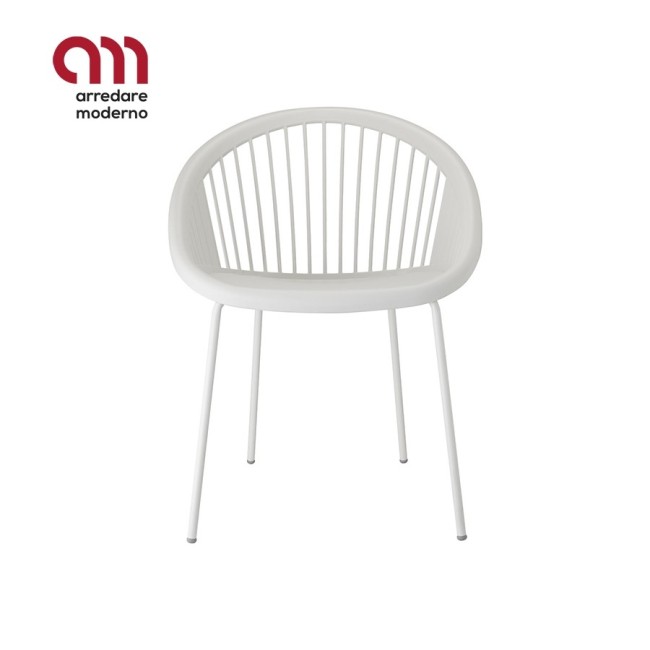 Giulia Scab Chair with tubular galvanized