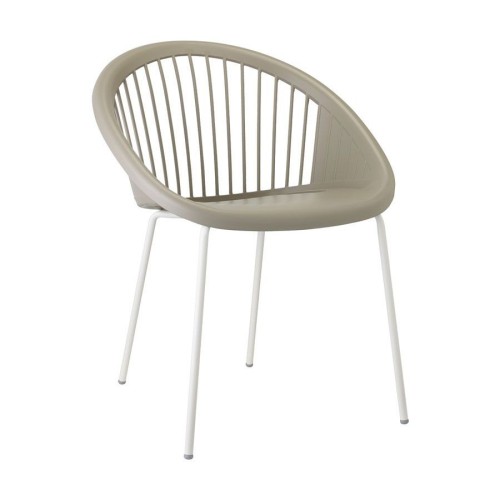 Giulia Scab Chair with tubular galvanized