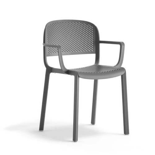 Dome Pedrali Chair perforated with armrests