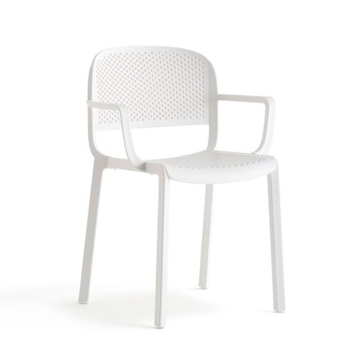 Dome Pedrali Chair perforated with armrests