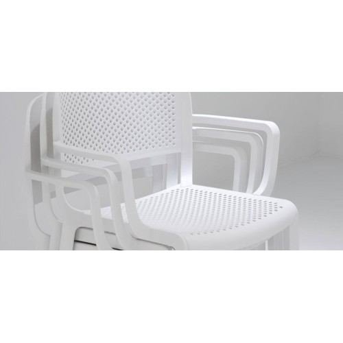 Dome Pedrali Chair perforated with armrests