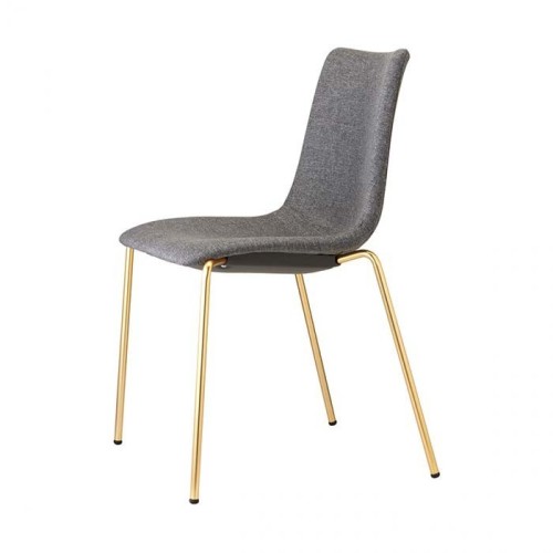 Zebra Pop Scab Chair satin brass frame