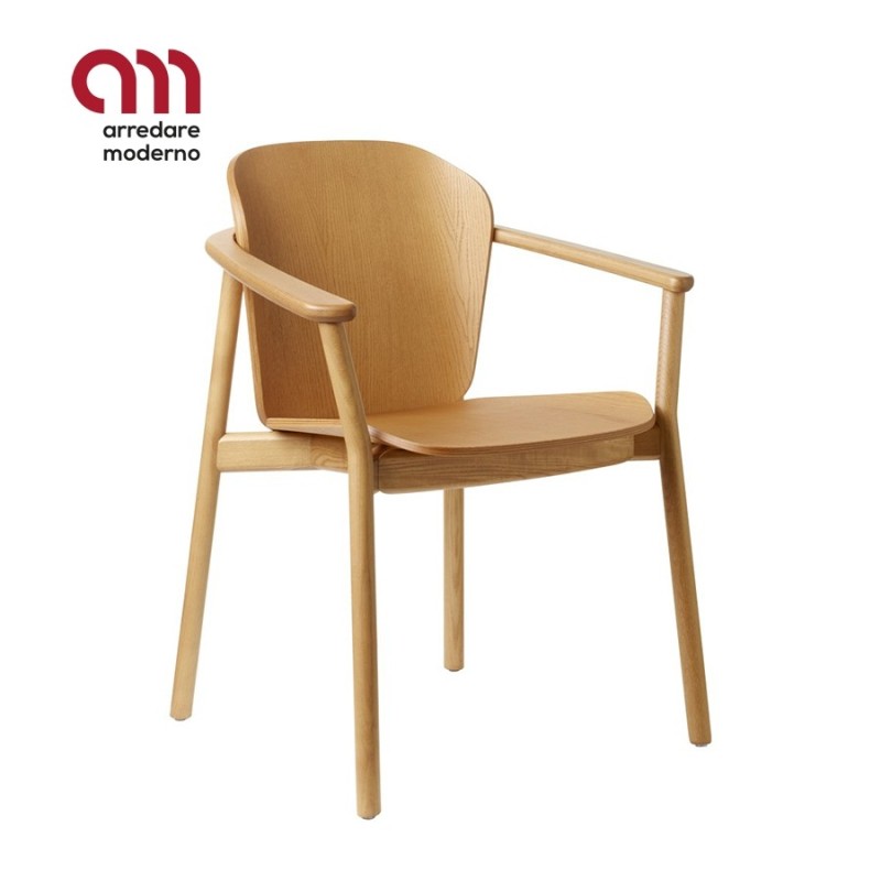 Finn all wood Scab Design Chair with armrests