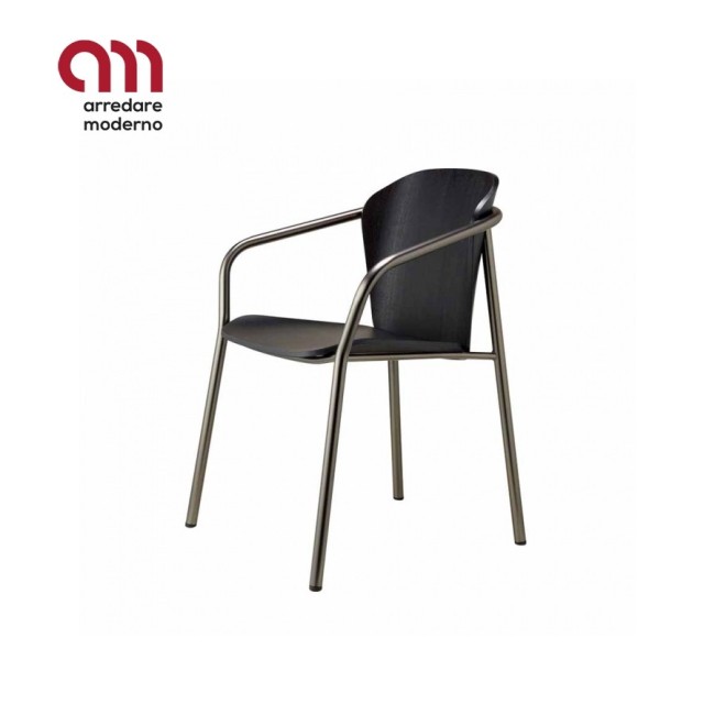 Finn metal wood Scab Design Chair with armrests