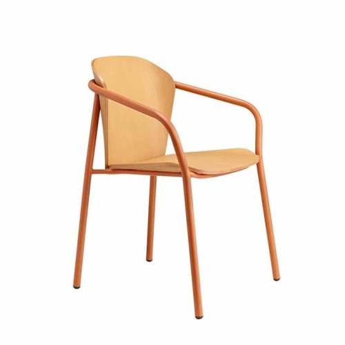 Finn metal wood Scab Design Chair with armrests