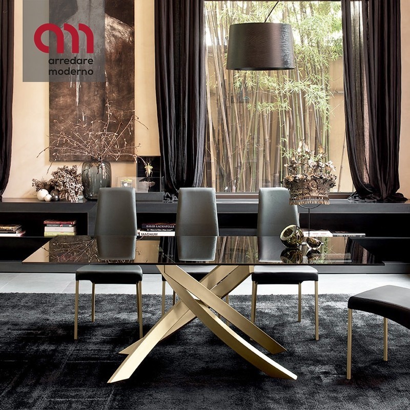 Artistico Bontempi table in crystal-glass