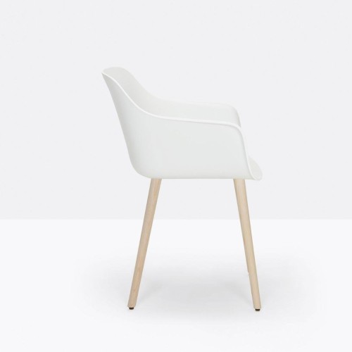 Pedrali Babila XL Armchair with wooden legs