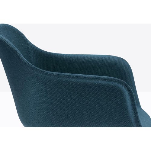 Babila XL Pedrali upholstered Armchair with metal legs