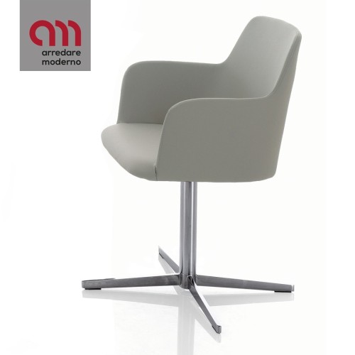 Margot Bontempi chair with swivel base and armrests