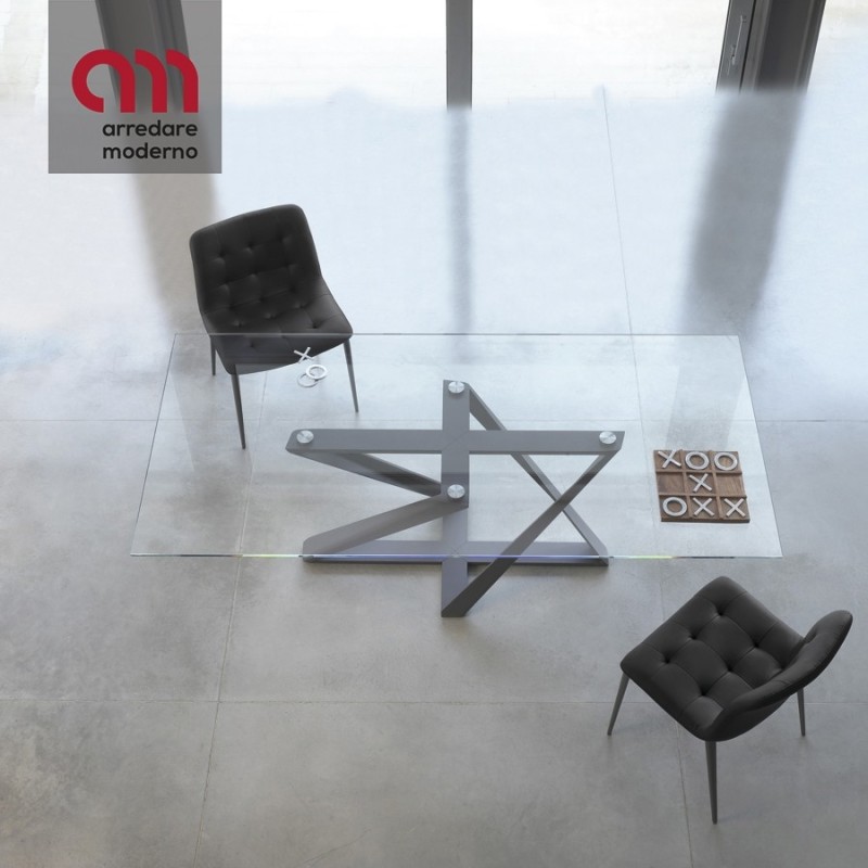 Millenniun Bontempi table crystal-glass rectangular