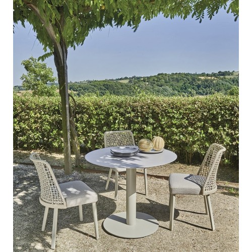 Emma Varaschin garden chair aluminum legs fabric seat