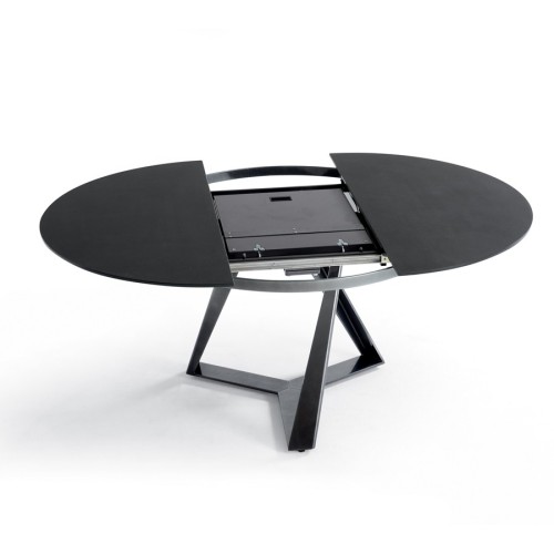 Millennium Bontempi table round in crystal-glass