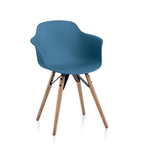 Mood Bontempi chair in wood with armrests