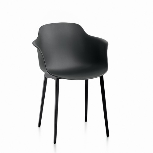 Mood Bontempi chair in steel with armrests