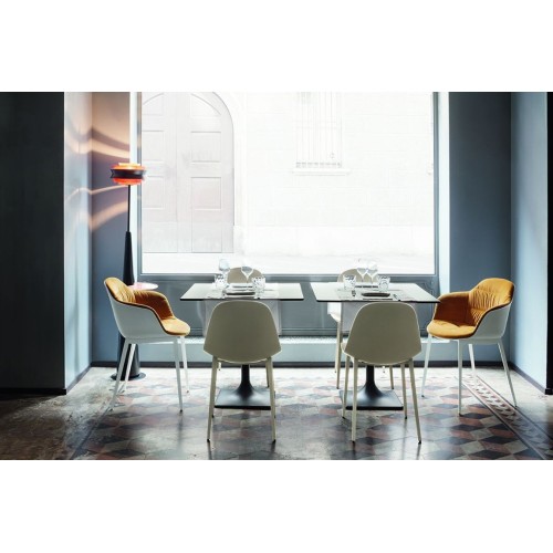 Mood Bontempi chair in steel covered with armrests