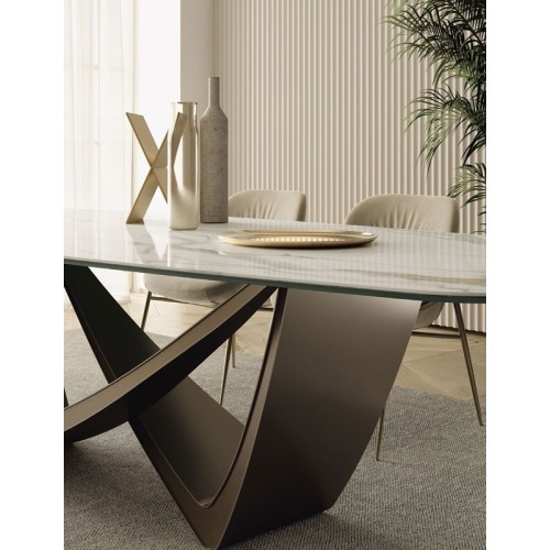 Bach Bontempi Casa extendable barrel-shaped table