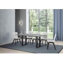 Tecno double Itamoby table with anthracite frame