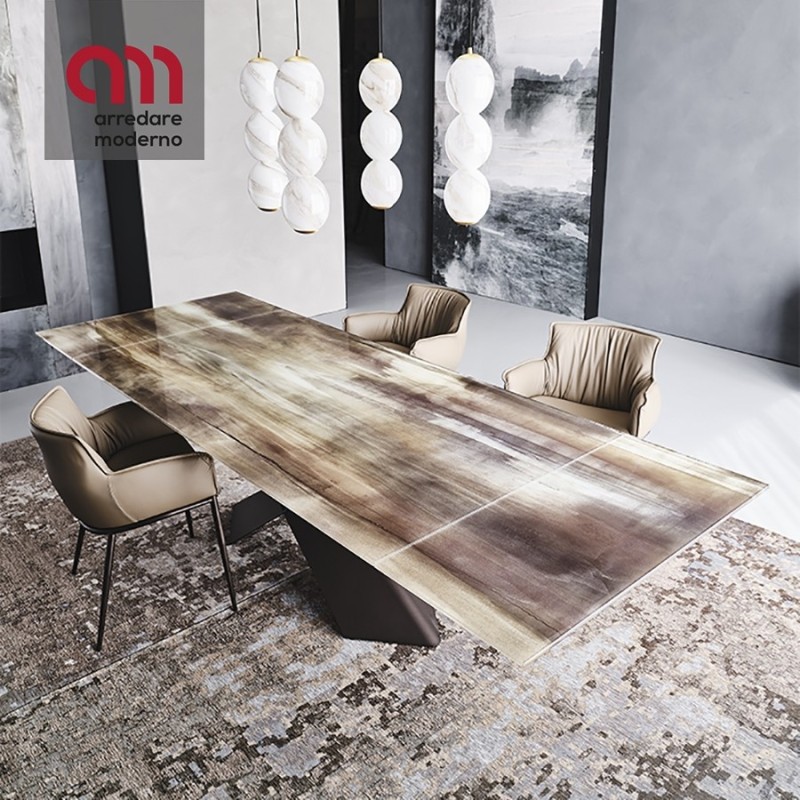 Tyron Crystalart Drive Cattelan Italia extendable dining Table