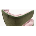 Take a line for a walk Moroso Swivel armchair with padded quilt