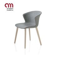 Silla Kicca Plus Kastel con patas de madera