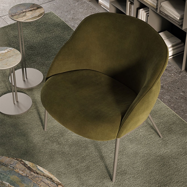 Silla Camilla Lounge Cattelan Italia con reposabrazos