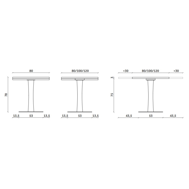 Mesa extensible Gualtiero Plus Miniforms