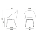 Silla Iola Miniforms con reposabrazos