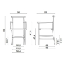 Silla Pelleossa Miniforms con reposabrazos