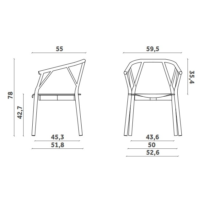 Silla Valerie Miniforms con reposabrazos