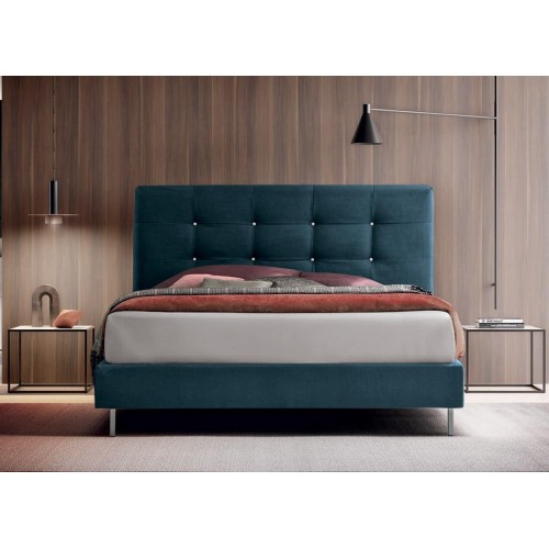 Cama doble con Almacenamiento Dennis Felis rembourré - Arredare Moderno