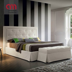 Cama Adrian de Felis: Moderna, Tapizada, Cabecero Personalizable