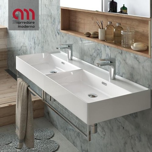 Kiub Hidra Ceramica Lavabo de baño Doble refinado