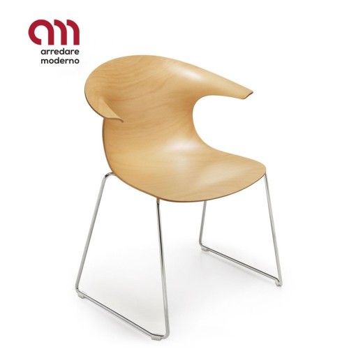 Loop 3D Infiniti Design Silla en acero y madera