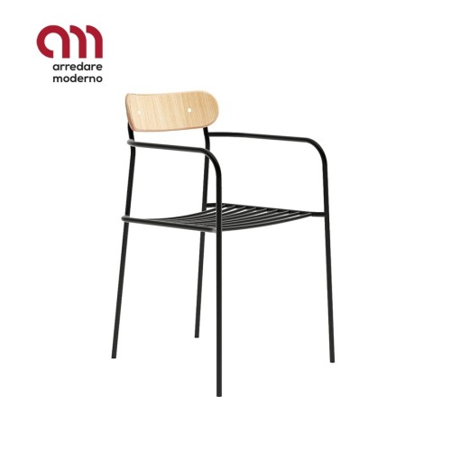 Ùti wooden back with arms Infiniti Design Silla