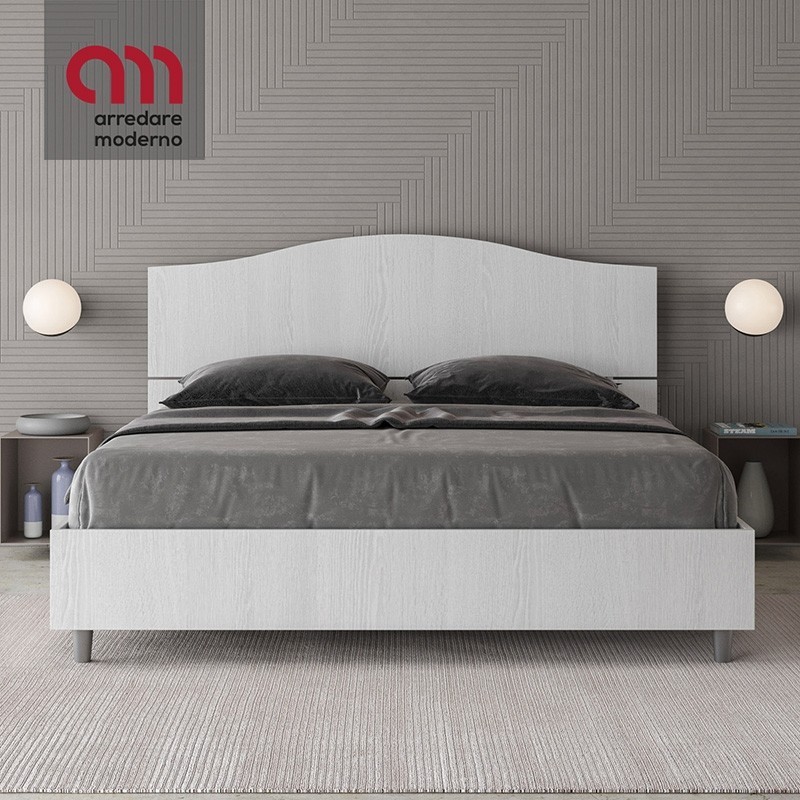 Cama doble de madera Ityhome Dores - Arredare Moderno