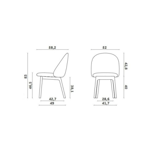 Sedia Iola Wood Miniforms