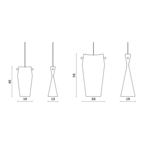 Lampada Dent Miniforms a sospensione