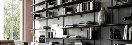 Librerias y estantes: modulares, pared, con vitrina