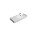 Lavabo de salle de bain Kiub Hidra Ceramica avec plateau latéral