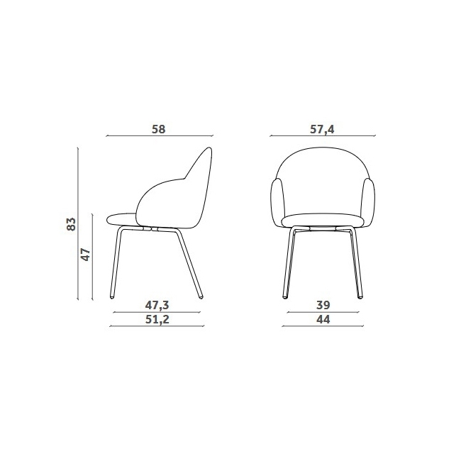 Chaise Iola Miniforms avec accoudoirs