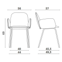 Chaise Leda Miniforms avec accoudoirs