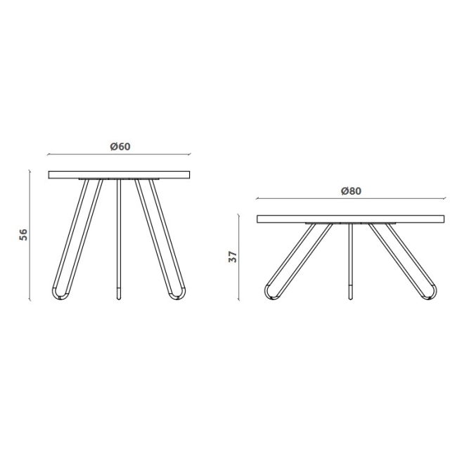 Table basse Porcino Miniforms