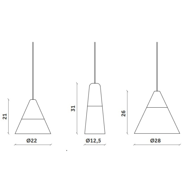 Lampe à suspension Slope Miniforms