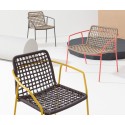 Sey Billiani Silla de metal con reposabrazos