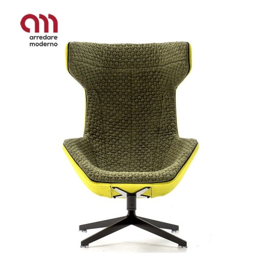 Take a line for a walk Moroso Fauteuil pivotant matelassé